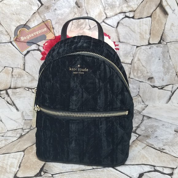 kate spade Handbags - Mini Convertible Suede Backpack Kate Spade Black